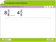 Comparing mixed fractions